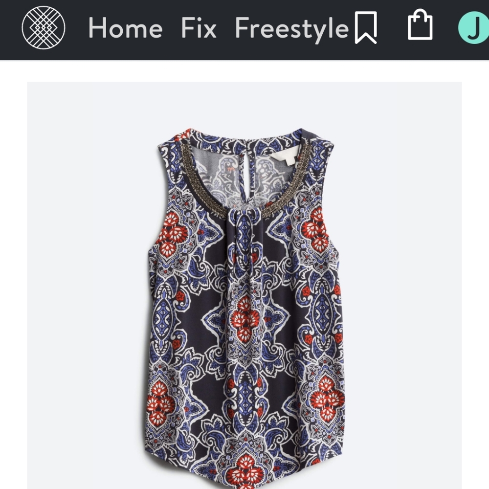 Magnolia Grace Amal Beaded Neckline Knit Top